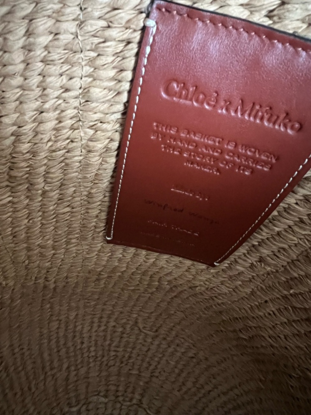Chloe Woody Large Mifuko Basket Bag in Fair Trade Paper - Picture 6 of 11